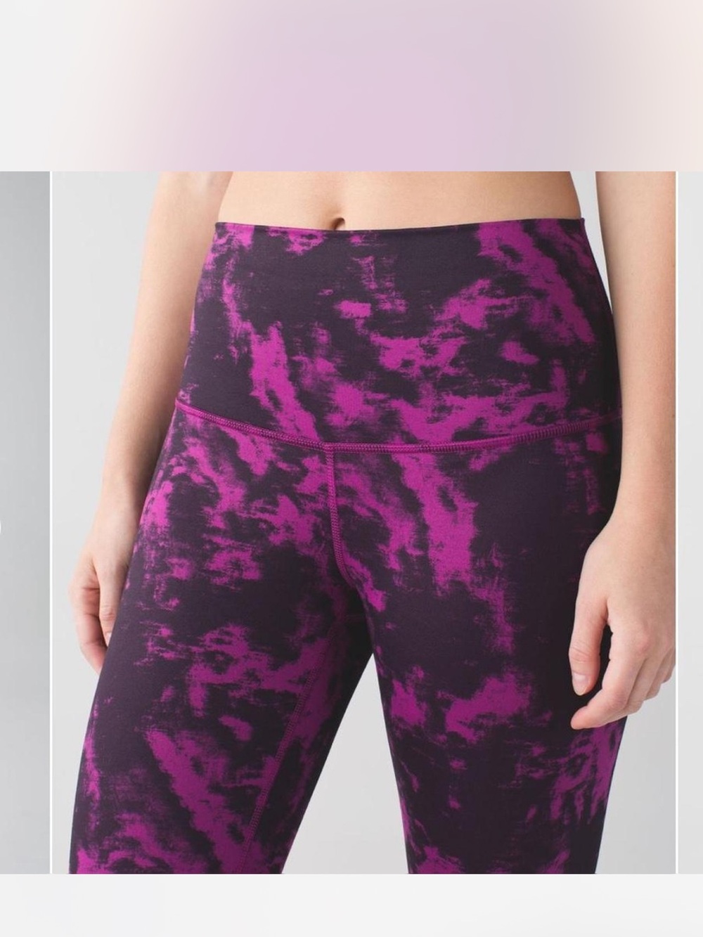 lululemon athletica Purple and Black tie dye Leggings
